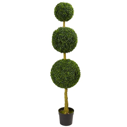 5.5ft. Potted Triple Ball Boxwood Topiary Tree